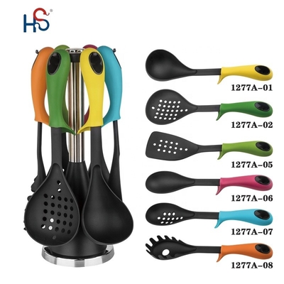 ISO9001/BSCI Certified TPR Handle Silicone Kitchen Utensils Cooking Accessories Tool Set