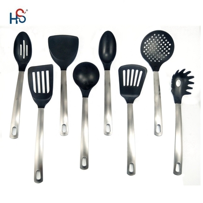 Non-Stick 7PCS Nylon Kitchen Utensils with Stainless Steel Handle