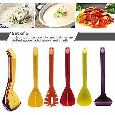 5-Piece Compact Nesting Kitchen Utensil Set SS Kitchen Tools for Hassle-Free Cooking