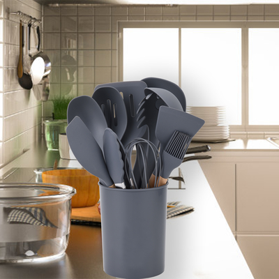 12 Pcs Kitchenware Cocina Cookware Utensil Set with Wooden Handles and ISO9001 Approved