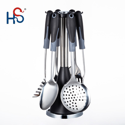 Customized Stainless Steel Kitchen Cooking Utensils Set with Turner and Ladle Spoon