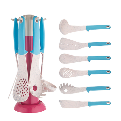 Baby Holiday Pink Kitchen Utensils Set Cooking Tools TPR PP Handle Unique Kitchenware