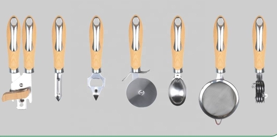 Wooden Houseware Kitchen Gadget Set Home Kitchen Accessories for Fruit Vegetable