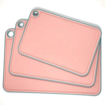 Classic Nonslip Plastic Cutting Board with Deep Drip Juice Groove Easy Grip Handle BPA Free Grey