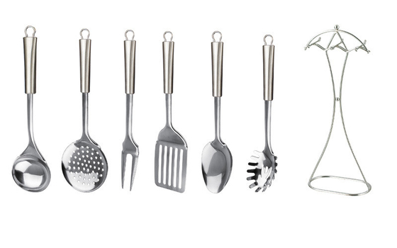 Stainless Steel Utensils Set for Kitchen Cooking OEM Logo Metal Accessories Tools