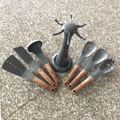 Support Room Space Selection 6-Pieces Wood Cooking Utensils for Classical Cooking Tools