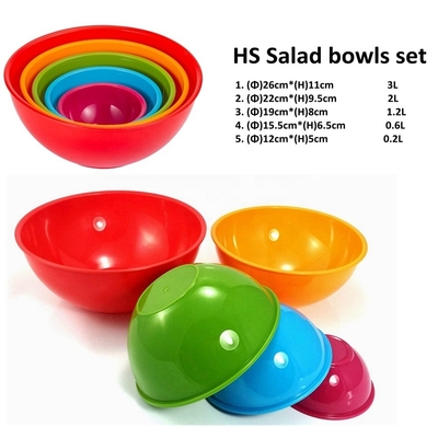 PP Plastic Kitchen Serving Bowls Perfect for Salad Snacks and Picnics