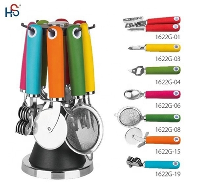Transform Your Cooking Experience with Our TPR Kitchen Tool Set Stainless Steel Style