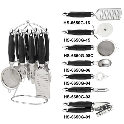 Graters Fruit Vegetable Tools Type Stainless Steel Kitchen Gadgets Set with Grey Handle