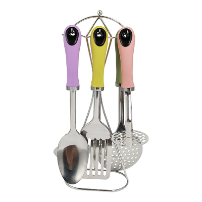 Sustainable Kitchen Accessories 2024 TPR Material Utensil Set with Stainless Steel