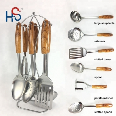 Household Items Sustainable Stainless Steel Cooking Utensils Set for Home Cooking