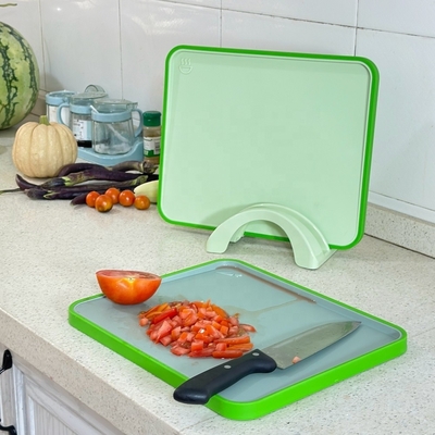 PP Reversible Large Kitchen Chopping Board with Easy Grip Handle and Deep Juice Grooves