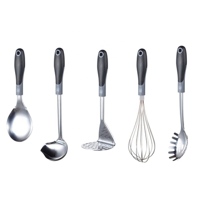 Compact Kitchen Designs Stainless Steel Cookware Set with Metal Utensils Included