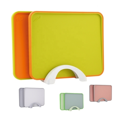 PP Reversible Large Kitchen Chopping Board with Easy Grip Handle and Deep Juice Grooves