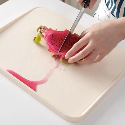 PP Reversible Large Kitchen Chopping Board with Easy Grip Handle and Deep Juice Grooves