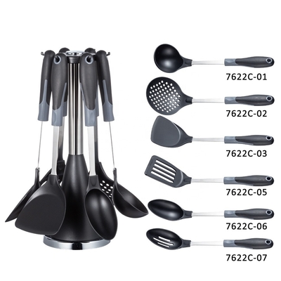 Compact Kitchen Designs Stainless Steel Cookware Set with Metal Utensils Included