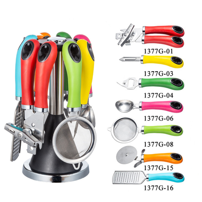 7 Piece Stainless Steel Utensil Set with TPR Handle Latest Kitchen Gadget Collection