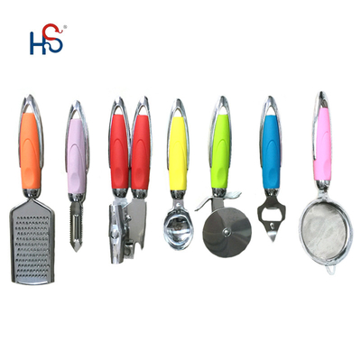 Home Kitchen ABS Handle Stainless Steel 430 Wooden Utensil Set Kitchen Ware Gadget Set