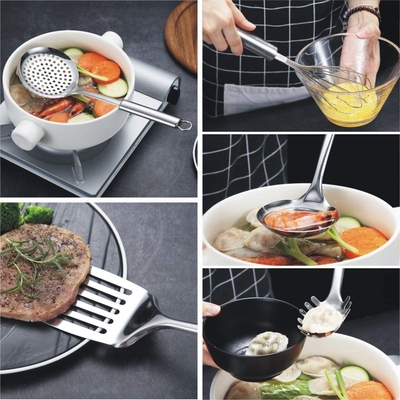 7 Piece Stainless Steel Kitchen Utensils Set Ideal for Sustainable and Stylish Cooking