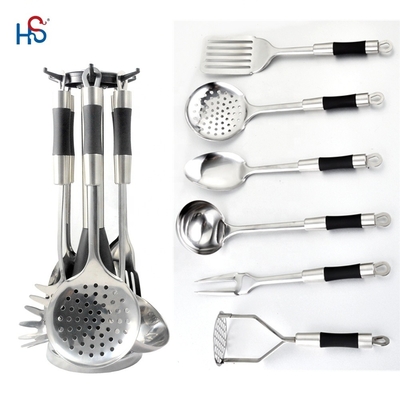 Stainless Steel Utensil Sets for Kitchen Soup Ladle Skimmer Turner Spatula Rice Scoop