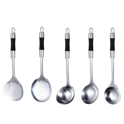 Stainless Steel Utensil Sets for Kitchen Soup Ladle Skimmer Turner Spatula Rice Scoop