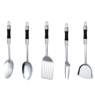 Stainless Steel Utensil Sets for Kitchen Soup Ladle Skimmer Turner Spatula Rice Scoop
