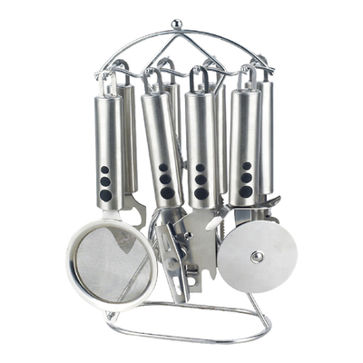Kitchen Utensils Sets with Silk Printing Logo 201/410 Stainless Steel Cooking Tools