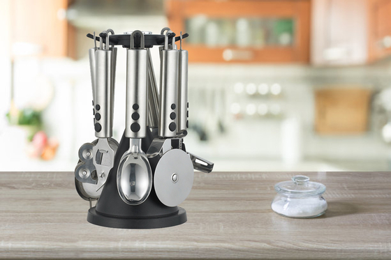 Kitchen Utensils Sets with Silk Printing Logo 201/410 Stainless Steel Cooking Tools