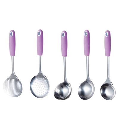 Custom s LOGO Colorful Stainless Steel Kitchen Utensil Set for Minimalist Design Style
