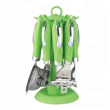 Food Grade Stainless Steel Kitchen Utensils Set with Rainbow Gadgets and Pizza Tools