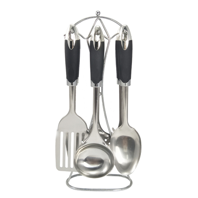 Sustainable ABS Handle Stainless Steel Utensil Set for Cooking Accessories in Kitchen