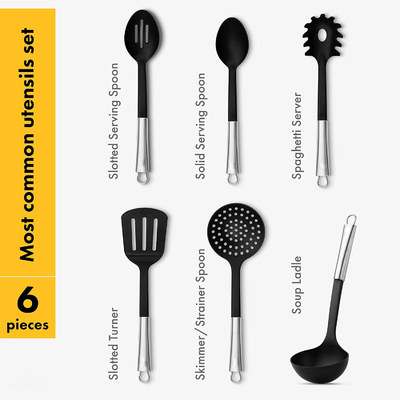 Kitchen and Household Accessories Stainless Steel Utensil Set for Multipurpose Cooking