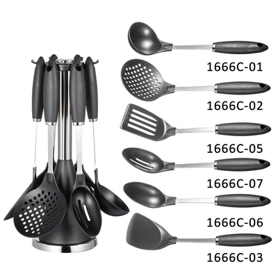 Plastic Cooking Tools Set Sustainable Customized Color Spatula Turner Masher Spaghetti
