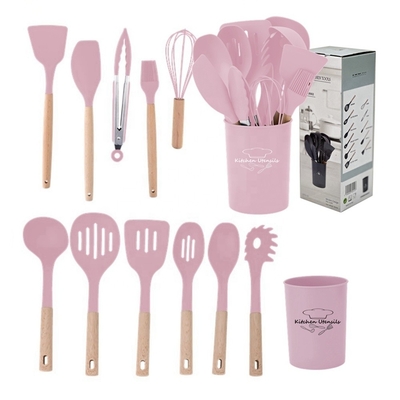 9/10/11/12pcs Heat Resistant BPA Free Silicone Kitchen Tools Spatula Set ANY Color