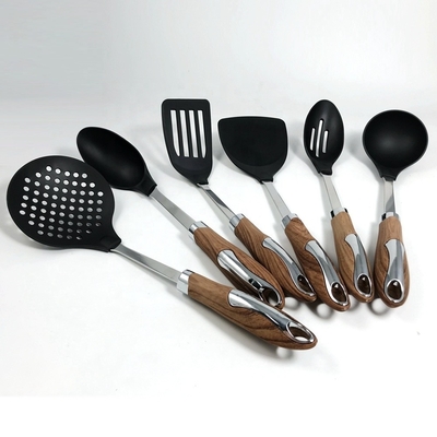 Home Kitchenware Heat Resistant Cooking Spoons Set with PA66 Plastic Type and Material