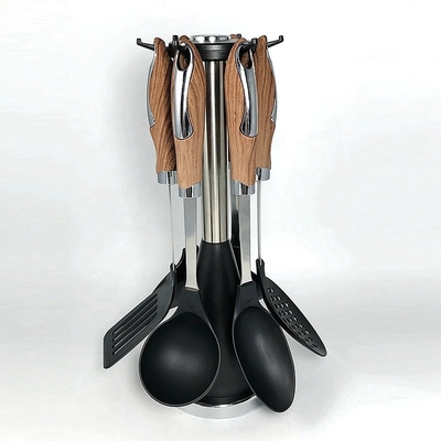 Home Kitchenware Heat Resistant Cooking Spoons Set with PA66 Plastic Type and Material