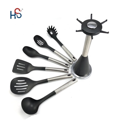 7-Piece Stainless Steel Kitchenware Set Nylon Cooking Utensils and Custom Logo Option