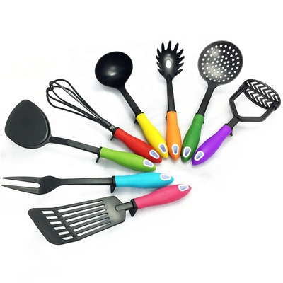 Cookking Nylon Plastic Colorful Kitchen Utensils Set for Home Kitchen Appliances