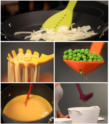 Nonstick Cookware Silicone Kitchen Utensils Heat Resistant 210C BPA Free PA Plastic