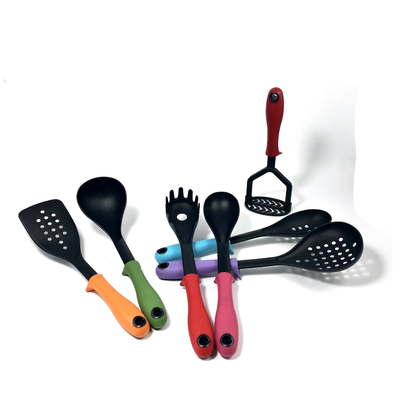 Eco-Friendly Solid Spoon Food Turner Spatula Slotted Spoon Whisk Acacia Silicon Cooking Utensil