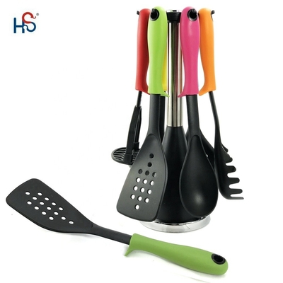 Eco-Friendly Solid Spoon Food Turner Spatula Slotted Spoon Whisk Acacia Silicon Cooking Utensil