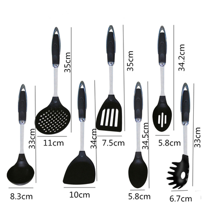 Non-stick 7 Pcs Nylon Cooking Tools Set Solid and Durable for Eco-friendly Kitchen