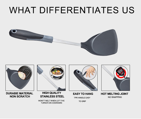 Flexible Kitchen Utensils Set for Any Color Kitchen and Design Heat Resistant Utensils
