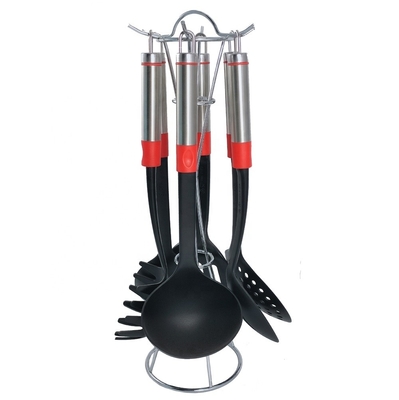 Logo Printed Kitchen Tools Set 7 Pieces Heat Resistant Utensils for Versatile Cooking