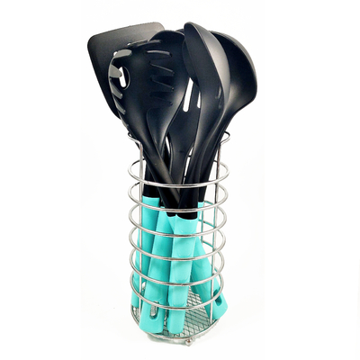 Colorful Handle Kitchen Utensil Set 7 Pieces for Sustainable and Eco-Friendly Cooking