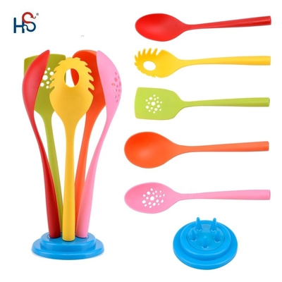Silk Printing Logo Kitchen Utensil Set Durable Nylon 8-Piece Kitchen Cooking Utensils