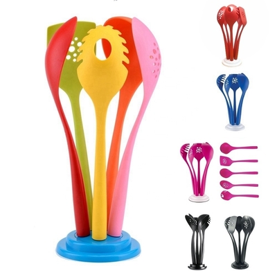 Silk Printing Logo Kitchen Utensil Set Durable Nylon 8-Piece Kitchen Cooking Utensils