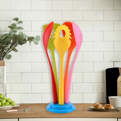 Silk Printing Logo Kitchen Utensil Set Durable Nylon 8-Piece Kitchen Cooking Utensils