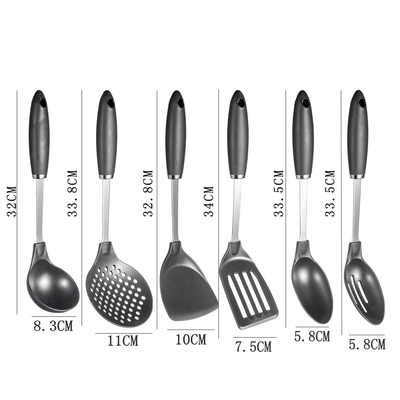 TPR Handle Stainless Steel Kitchen Utensils Spoons for Home and Kitchen Accessories