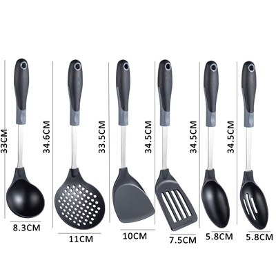 7-Piece Kitchenware Utensil Set with Dishwasher Safe and BPA Free Nylon Utensils